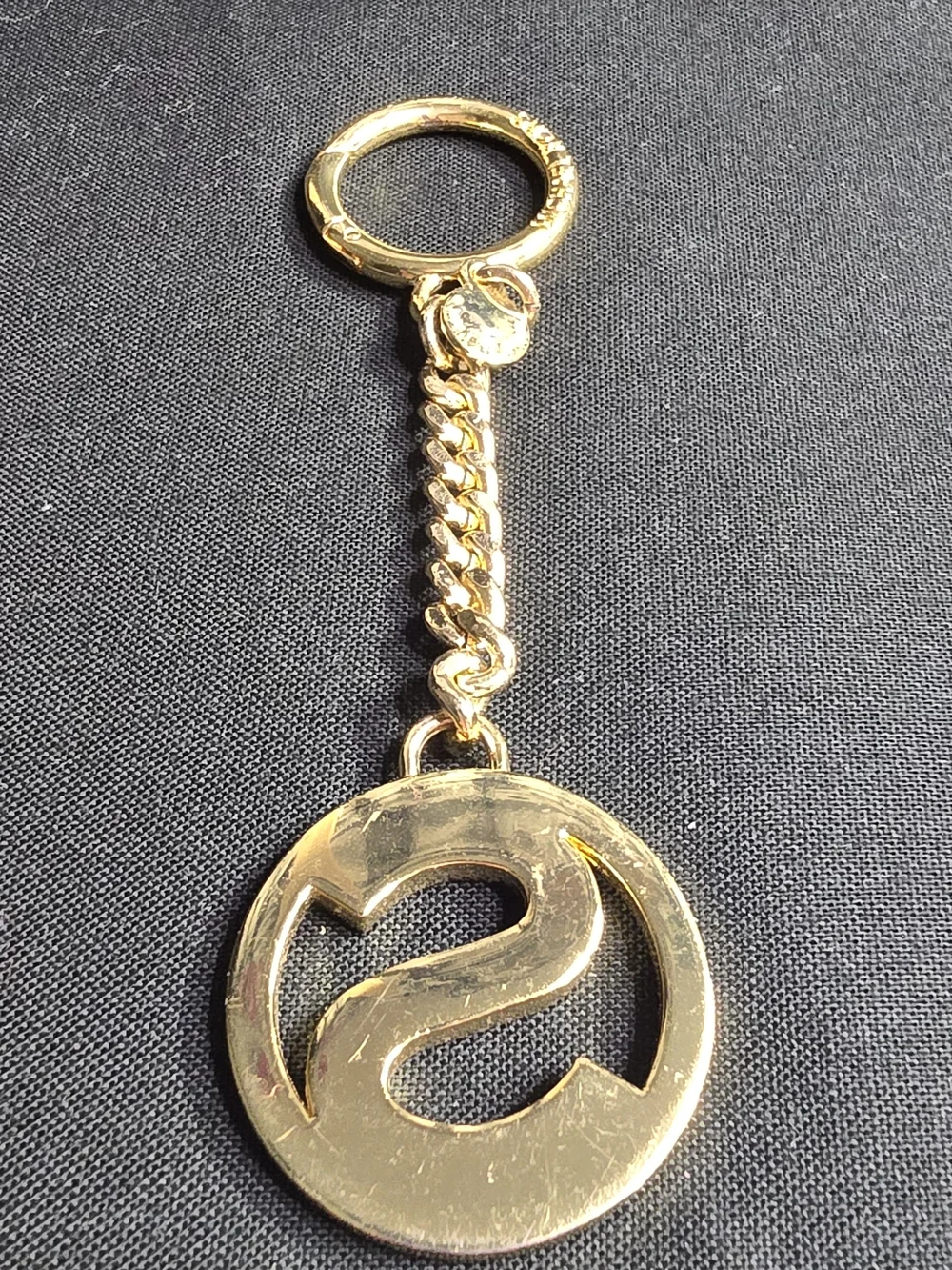 Michael Kors Gold 'S' Initial Keychain Charm